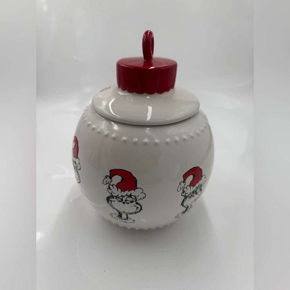 Dr. Seuss The Grinch Who Stole Christmas Ornament Grinch Santa Cookie Jar - Picture 7 of 7